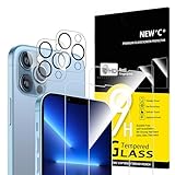 NEW'C für iPhone 13 Pro Max für Panzerglas (2 Stück) und Kamera Panzer Schutz Glas für Kameraschutz (2 Stück) - kratzfest - keine Luftblasen - extrem widerstandsfähig - 9H-Härteglas
