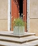 Euro3plast Kebe Pflanzkasten mit Wasserspeicher und Bodenrollen Farbe: Sahara-Sand oder Oase-Grün - 40 cm oder 100 cm lang (Oasen-Grün, 40x40 cm)