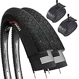 Fincci Set Fahrradreifen 20 Zoll 20x1.95 53-406 Reifen Fahrradmantel mit Autoventil Schläuche Fahrradschlauch für BMX MTB oder Kinder Fahrrad (2er Pack)