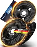 Holz Schleifscheibe 125mm [3 teiliges Set für Winkelschleifer] - Lackfräse - Holzfräser - Wurzelfräse - Diamant Schleifscheibe für Schleifen, Fräsen, Schnitzen