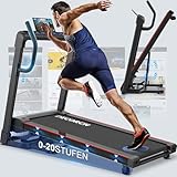 Decorcn Profi Laufband für Zuhause Klappbar, Laufbänder mit Steigung, Leiser Motor, Treadmill for Home mit Große Lauffläche, WiFi, Bluetooth, APP, Deutsche Qualitätsmarke, TÜV-geprüft