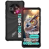 Ulefone Armor X31 Outdoor Handy Android 14 12GB+128GB/SD-2TB Octa Core 6050mAh Akku IP68 Outdoor Smartphone 48MP AI+20MP Nachtsicht 6 56' HD+ 90Hz Robustes 4G Dual SIM/3-Slots/Face ID/NFC/GPS Schwarz
