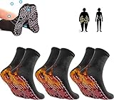 Vacclo Paar AFIZ Turmalin, Akupressur, selbstheizend, formende Socken, VenesHeal Hyperthermie-Socken, Fußmassage, thermotherapeutische, Schwarz, Stück, M