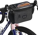 flintronic 6L Fahrradkorb vorne Tasche, Wasserdichter Fahrradkorb Tasche mit ouchscreen Vorne Fahrradtasche und Abnehmbarem Schultergurt für alle Handy