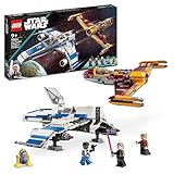 LEGO 75364 Star Wars New Republic E-Wing vs. Shin Hatis Starfighter, Set der Ahsoka-Serie mit 2 Spielzeug-Fahrzeugen, Droiden-Figur, 4 Minifiguren und 2 Lichtschwertern