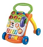 VTech Baby Spiel- und Laufwagen – Lauflernwagen mit regulierbarer Geschwindigkeit, Musik und abnehmbarem Spielboard – Für Kinder von 12-36 Monaten