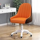 Bürodrehstuhl - höhenverstellbarer Lederstuhl mit Rollen für moderne Schlafzimmer und Waschtische