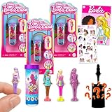 Barbie Color Reveal Mystery-Puppen-Set für Kinder – Paket mit 3 Mini-Barbieland-Farbenthüllung plus Aufklebern, mehr | Barbie Mystery-Wasser-Enthüllungspuppe für Mädchen