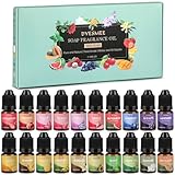 DYESMEE Seifenduftöl, 20 x 6 ml Duftöl zur Seifenherstellung, Seifenaroma in Lebensmittelqualität, Flüssiges Duftöl Set für DIY Badebomben, Schleim, Kerzen, Lotionen, Kosmetika, Raumdüfte
