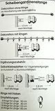 Generisch Stil Ø 12 mm Komplettgarnitur Scheibengardinenstange Weiss 60 cm