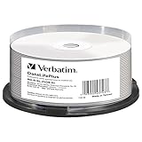 Verbatim BD-R Blu-ray Rohlinge 25 GB, Blu-ray-Disc mit 6-facher Schreibgeschwindigkeit, 25er-Pack Spindel, großflächig thermisch bedruckbar, Blu-ray-Disks für Video- und Audiodateien