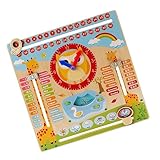 CIYODO 1Stk hölzerne Uhr Kinder lernspielzeug kinderzimmer Spielzeug Cartoon Uhr Kinderkalender Spielzeug für Kinder Kalender-Spielzeug-Hängebrett Entzückendes Kalenderspielzeug