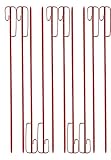 UvV 10 Stück 1,2 m lange Absperrhalter Laterneneisen rot lackierte Absperrleinenhalter Stahl für Absperrband, Fangzaun, Warnband