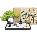 Artcome Japanischer Zen-Sandgarten für den Schreibtisch – Zuhause, Büro Schreibtischzubehör – Bambus-Meditationstherapie-Tablett – achtsame Entspannung und Meditationswerkzeug zum Stressabbau –