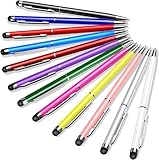 Tablet Stift für alle Tablets, 12pcs Touchscreen Stift mit Kugelschreiber, LIBERRWAY Stylus Pen für iPad, iPhone, Kindle, Handy, Samsung Tablet, Galaxy alle kapazitiven Touchscreens Touch-Pen