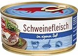 DREISTERN Schweinefleisch im eigenen Saft 300g I Mit Schweineschwarte I Herzhafte Spezialität in recyclebarer Konservendose I Lange Haltbarkeit dank natürlicher Konservierung I Hausmacher Qualität
