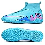 Astro Turf Fußballschuhe für Herren und Damen, Fußballschuhe, Jungen, Mädchen, Indoor-Fußballschuhe, Outdoor, professionelle Fußballschuhe, Blau Tf, 43 1/3 EU