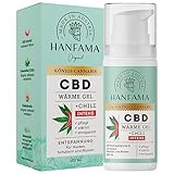 HANFAMA CBD Wärme Gel Intens | Teufelskralle Salbe mit Cannabis CBD, Teufelskralle, Capsaicin | Sofort Wärmeeffekt | Wärmesalbe für Massagen zur Muskelentspannung | CBD Creme derma. getestet, 100ml