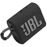 JBL Go 3: Tragbarer Lautsprecher mit Bluetooth, eingebauter Akku, wasserdicht und staubdicht, Schwarz