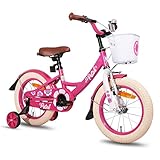 Hiland Kinderfahrrad Mädchen 4+ Jahren Space Shuttle Fahrrad 16 Zoll Ständer Kinderfahrrad