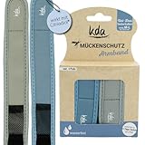 kda Mückenschutzarmbänder Uni DUO - 2 Armbänder 4 Nachfüller pro Packung - Sicherer Mückenschutz Moskito Insektenschutz - Taube & Salbei Design - Nylon Outdoor Wandern Camping Sport Sommer Must Have