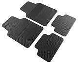 Car Comfort Walser Universal Auto-Gummimatten-Set EVO, Automatten 4-teilig zuschneidbar, Universal Fußraummatte Auto, PKW-Fußraummatten schwarz