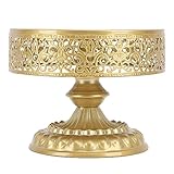 Gold Tortenständer, Dekorativer Tortenständer aus Metall, Rund Wunderschön Dessert Display Ständer Tablett, Dessert Display für Geburtstagsfeier, Hochzeit, Nachmittagstee (8 inch)