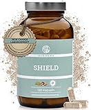 QIDOSHA® Jod Selen Komplex für die Schilddrüse², plus L-Tyrosin, Eisen, Zink, Ashwagandha, Cordyceps, Agaricus blazei & den Vitaminen A, D3, B12, hochdosiert, natürlich und vegan (Glas, Mit Jod)
