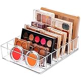 JessLab Eyeshadow Palette Makeup Organizer, Acryl 7-Section Divided Make up Organizer und Lagerung für Bad Eitelkeit Arbeitsplatte(Transparent, XL)