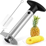 Ananasschneider Ananasschäler Edelstahl, Ananas-Kernentferner, Werkzeug für Zuhause, Küche, mit scharfer Klinge für gewürfelte Früchte Ringe