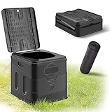 HANDSONIC Campingtoilette,Camping Toiletten,Trockentoilette,Campingtoilette Ohne Chemie,Mobile Klapptoilette Mit mit 12 Bio-Toilettenbeuteln Mobile Toilette Faltbare,Camping Gadgets