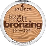 essence sun club matt bronzing powder, Bronzer, Nr. 01, Nude, mattierend, matt, für trockene Haut, für unreine Haut, vegan, ohne Alkohol, ohne Konservierungsstoffe, ohne Parabene, 1er Pack (15g)