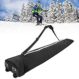 Snowboard Und Ski Bag mit Rollen,Roller Snowboardtasche Wasserdichte Aufbewahrungstasche für Skiausrüstung,Robuste Skibag mit Hochwertigen Reisverschlüssen,Doppelrollen-Reise-Snowboard-Tasche