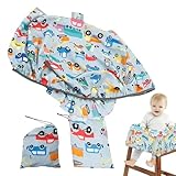 Dtaigou Einkaufswagen Schutzbezug Für Baby - Kinder Schutz Für Einkaufswagen - Weiche Schutzhülle Für Kinderwagen Mit Hochstuhl-Schutz Und Transportfunktion