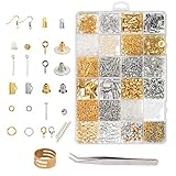 Schmuck Basteln Zubehör, ZoomSky 2536tlg Schmuckherstellung Set Schmuck Reparatur Werkzeug Kit in 24 Arten für Ohrringe Armband Halskette DIY Anfänger