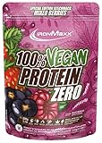 IronMaxx 100% Vegan Protein Zero - Mixed Berries 500g | Zuckerfreies Und Proteinreiches Eiweißpulver Aus 4 Komponenten | Veganes Proteinpulver Ohne Aspartam