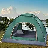 Camping Zelt Kuppelzelt 3-4 Personen Wurfzelt Automatik Pop up Zelt Wasserdicht