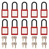10-teiliges Nylon-Sicherheits-Vorhängeschloss-Set, langlebiges isoliertes Schloss für industrielle Stromversorgung
