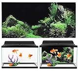 ElgnAura Aquarium-Hintergrundaufkleber, Aquarium-Poster mit Meeresboden-Wassergras-Design, PVC-Kleber, Aquarium-Dekoration und Landschaftsbauzubehör (61 * 30cm)