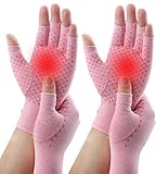 2 Paar Arthritis-Kompressionshandschuhe für Arthritis, Rheumatoid, Karpaltunnelschmerzen, Autofahren, Tippen, fingerlose Handschuhe für Damen und Herren, Unterstützung Hand, Handgelenk und Gelenk