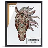 Stallmann Design Schattenfugenrahmen für Leinwände auf Keilrahmen | Farbe: Schwarz | Größe: 30 x 40 cm | Rahmen ohne Glas & Rückwand | mit Montagezubehör