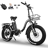 Klapprad E-Bike, E Bike Elektrofahrrad mit 48V/24Ah...