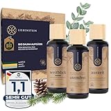 Liebenstein® BIO Saunaaufguss SET “Wohlfühl-Trio” [3x100ml Sauna Aufgussmittel] mit 100% naturreinen Bio Ölen - regional und nachhaltig - Schwarzwald Sauna Set für ein intensives Dufterlebnis