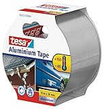 tesa Aluminium Klebeband / Selbstklebendes Aluminiumband für Reparaturen von metallischen Oberflächen / 10m x 50mm