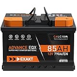 EXAKT Autobatterie 12V 85Ah Starterbatterie PKW KFZ Auto Batterie wartungsfrei statt 74Ah 75Ah 77Ah 80Ah