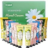 14 Pack Handcreme Weihnachtsgeschenke Trockene Rissige Hände Fuß Feuchtigkeitscreme für den Winter, Duft Hand Tag Nachtcreme - Körpercreme zieht Schnell ein Geschenkset (420ml)