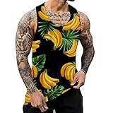 Trägershirts Herren Ärmelloses - Sommer Muskelshirt Lockeres Leichte Herren Gym Unterhemd Casual FitnessTee Tshirt BaumwolleFashion Sommer Fashion Muskelshirt