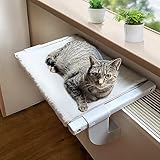 GUUSII HOME Katzenliege Balkon Fensterhängematte für Heizung Heizkörper 56 * 34.5cm Hängematte für Katzenfenster Katzen Fensterliege Fensterplätze Katzenbett Fensterbank Fensterliegeplatz (S)