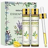 Migcaput Ätherisches Ylang-Ylang-Öl für Diffuser (2 x 10ml),100% reines und natürliches therapeutisches ätherisches,Ylang-Ylang-Öl,Duftöl für Diffuser, Raumduft, Duftkerzen und -Seifen
