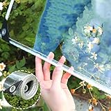 Transparente Planen mit Ösen, 1,8 m, 2,1 m, 2,4 m, 3 m, robuste Plane, wasserdichte PVC-Blatt-Plane für Garten, Outdoor, Camping, Überdachung, langlebiges, regensicheres Pflanzen-Schuppentuch (Size :